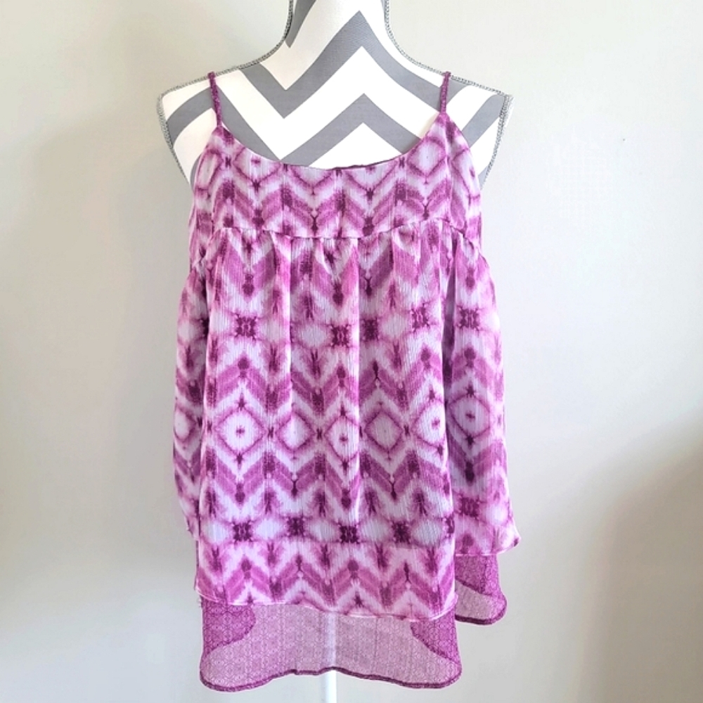 NWOT Faded Glory Purple Adjustable Sapaghetti Strap Tank Top